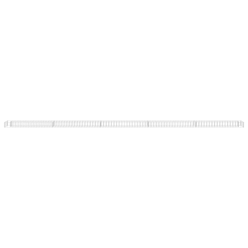 145644 vidaXL Gabion Raised Bed Galvanised Steel 450x30x10 cm