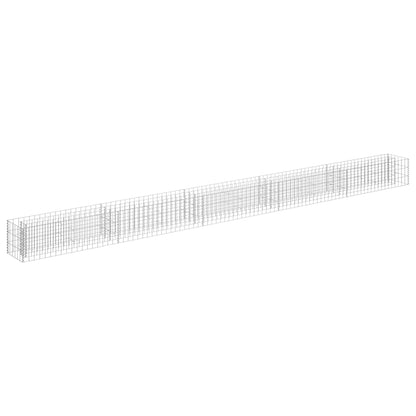 145645 vidaXL Gabion Raised Bed Galvanised Steel 450x30x30 cm