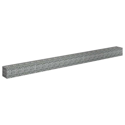 vidaXL Gabion Raised Bed Galvanised Steel 450x30x30 cm