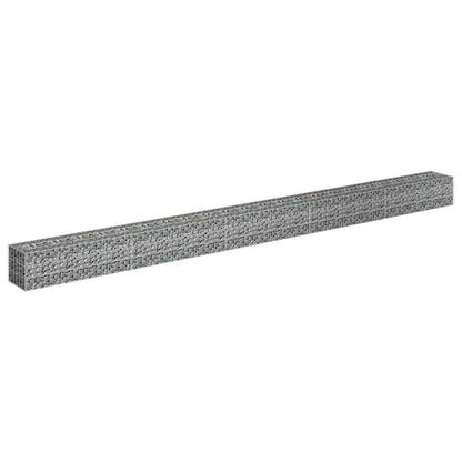 145645 vidaXL Gabion Raised Bed Galvanised Steel 450x30x30 cm