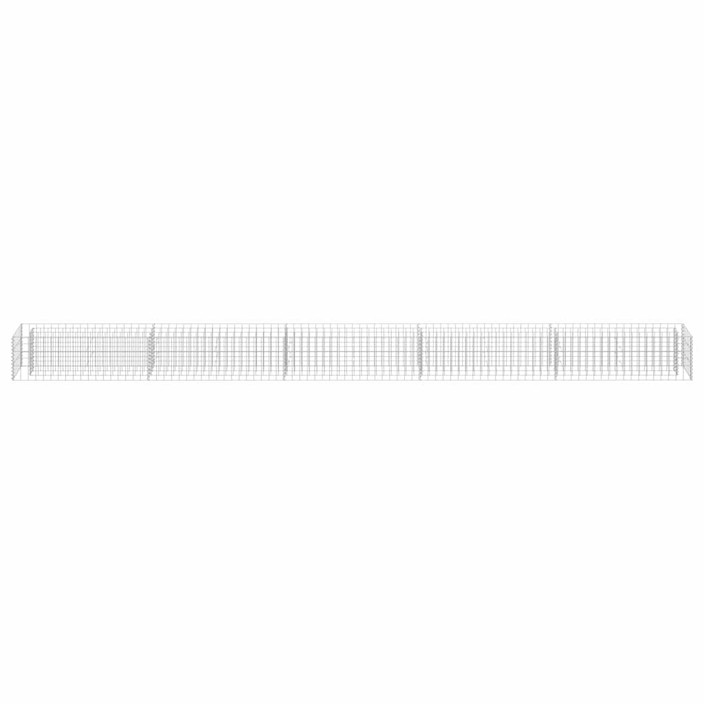 145645 vidaXL Gabion Raised Bed Galvanised Steel 450x30x30 cm