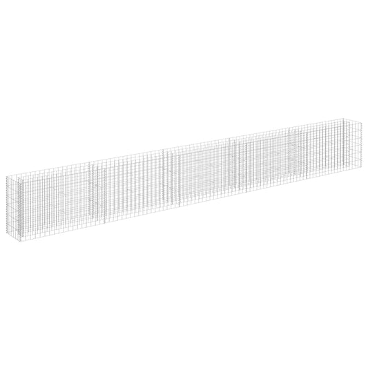 145646 vidaXL Gabion Raised Bed Galvanised Steel 450x30x60 cm