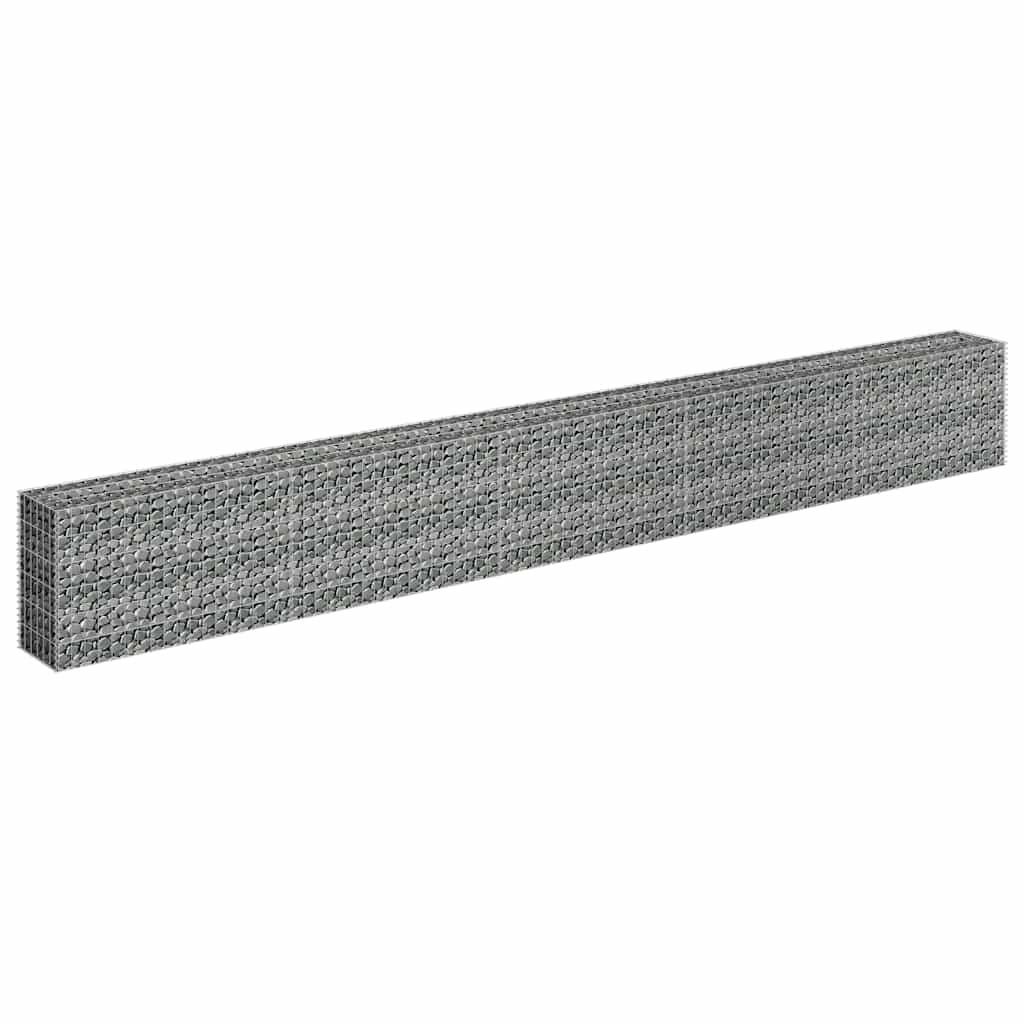 vidaXL Gabion Raised Bed Galvanised Steel 450x30x60 cm