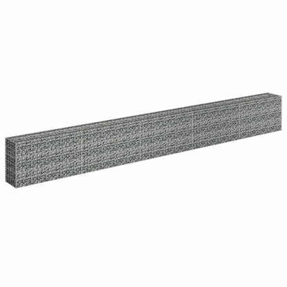vidaXL Gabion Raised Bed Galvanised Steel 450x30x60 cm