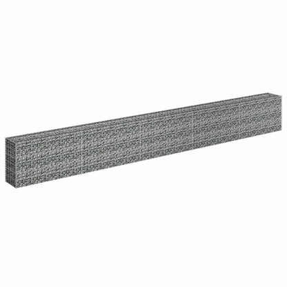145646 vidaXL Gabion Raised Bed Galvanised Steel 450x30x60 cm