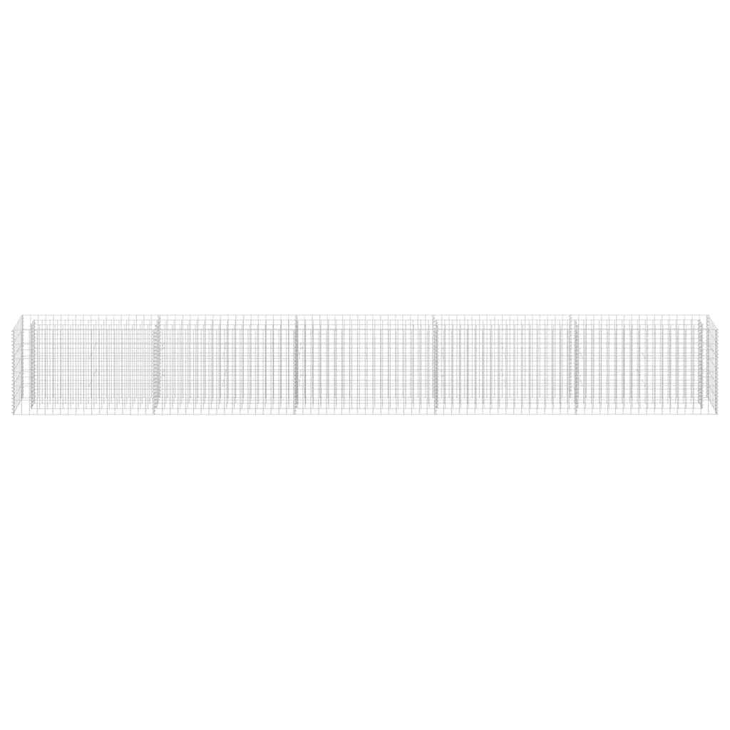 vidaXL Gabion Raised Bed Galvanised Steel 450x30x60 cm