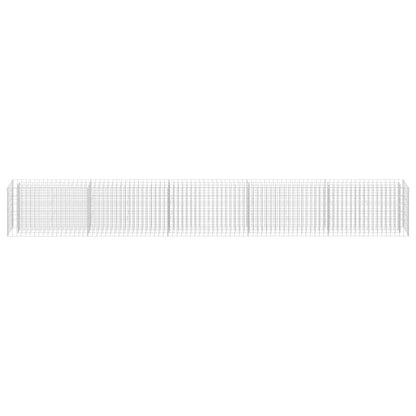 vidaXL Gabion Raised Bed Galvanised Steel 450x30x60 cm