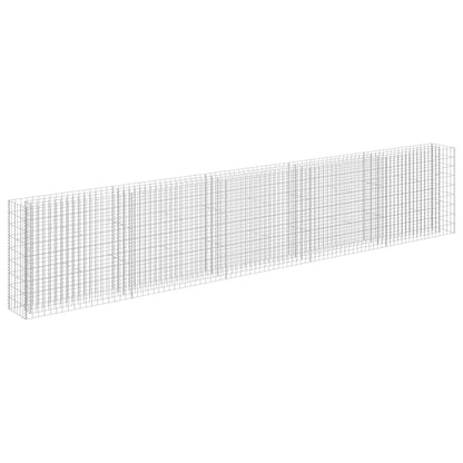 145647 vidaXL Gabion Raised Bed Galvanised Steel 450x30x90 cm