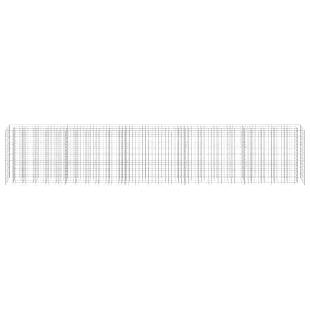 vidaXL Gabion Raised Bed Galvanised Steel 450x30x90 cm
