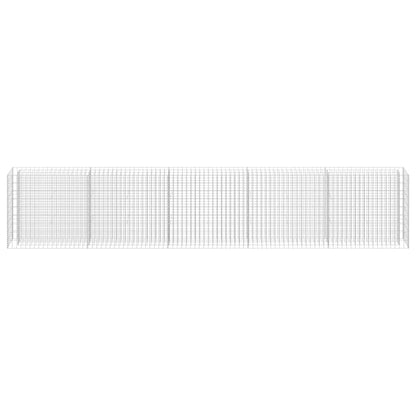 vidaXL Gabion Raised Bed Galvanised Steel 450x30x90 cm