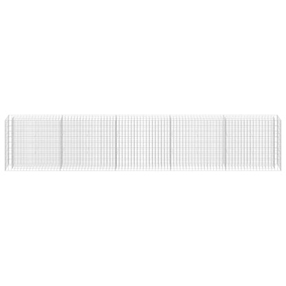145647 vidaXL Gabion Raised Bed Galvanised Steel 450x30x90 cm