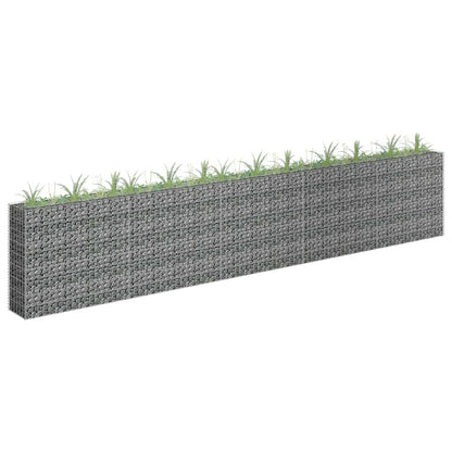 145647 vidaXL Gabion Raised Bed Galvanised Steel 450x30x90 cm
