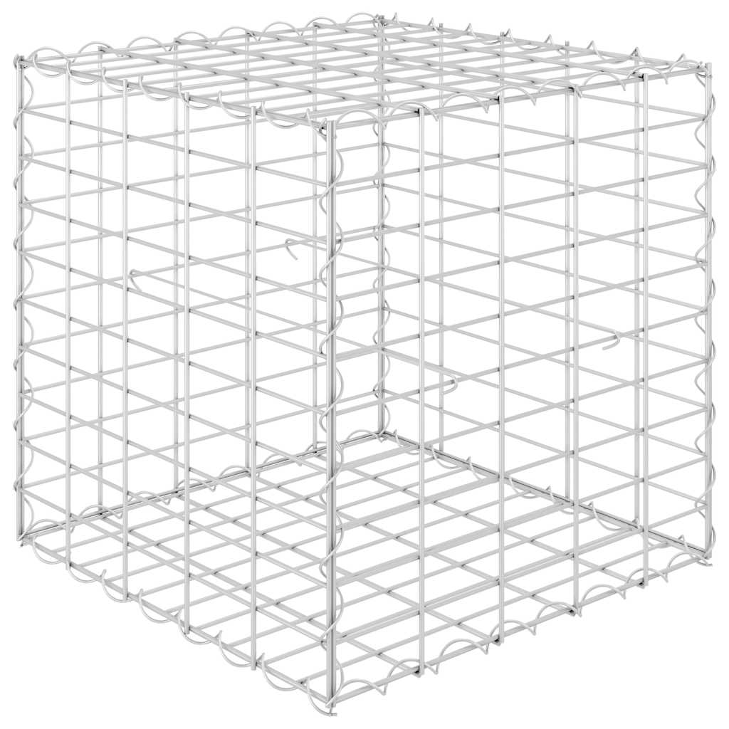 145650 vidaXL Cube Gabion Raised Bed Steel Wire 50x50x50 cm