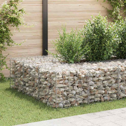 145650 vidaXL Cube Gabion Raised Bed Steel Wire 50x50x50 cm
