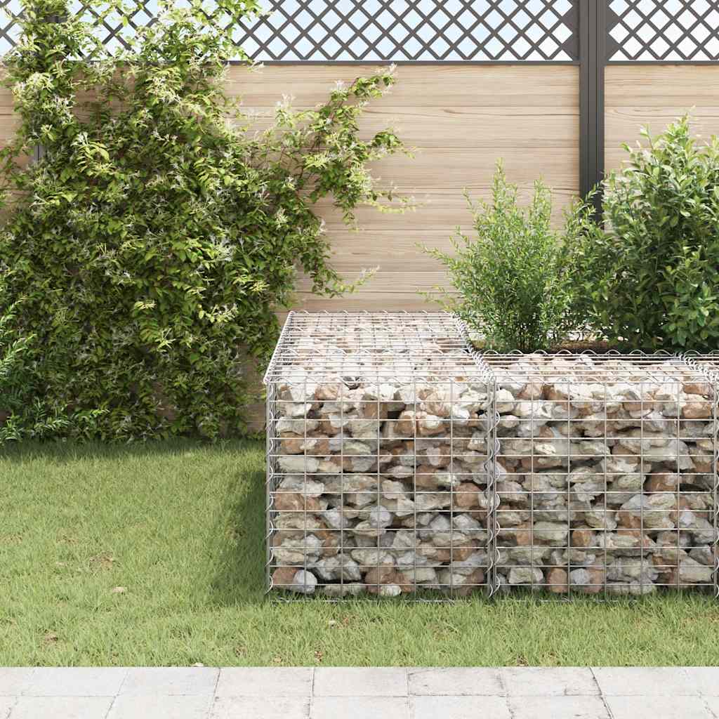 vidaXL Cube Gabion Raised Bed Steel Wire 60x60x60 cm