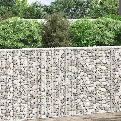 145652 vidaXL Trapezium Gabion Raised Bed Galvanised Steel 80x20x100 cm