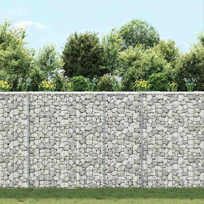 145652 vidaXL Trapezium Gabion Raised Bed Galvanised Steel 80x20x100 cm