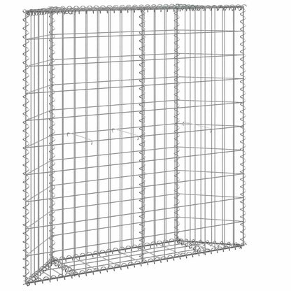 145653 vidaXL Trapezium Gabion Raised Bed Galvanised Steel 100x20x100 cm