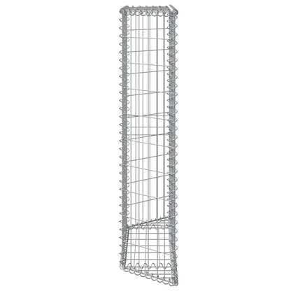 vidaXL Trapezium Gabion Raised Bed Galvanised Steel 100x20x100 cm