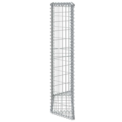 145653 vidaXL Trapezium Gabion Raised Bed Galvanised Steel 100x20x100 cm