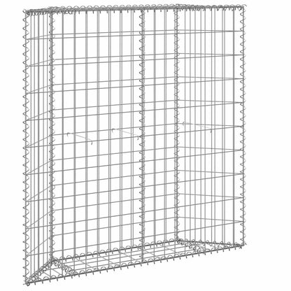 vidaXL Trapezium Gabion Raised Bed Galvanised Steel 100x20x100 cm
