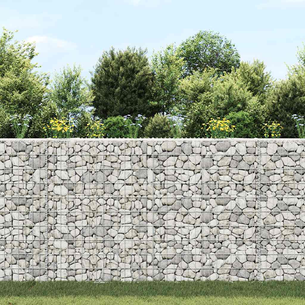 vidaXL Trapezium Gabion Raised Bed Galvanised Steel 150x20x100 cm