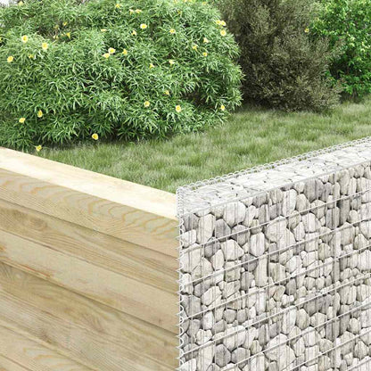 145654 vidaXL Trapezium Gabion Raised Bed Galvanised Steel 150x20x100 cm