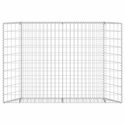 vidaXL Trapezium Gabion Raised Bed Galvanised Steel 150x20x100 cm