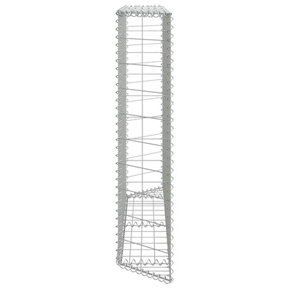 145654 vidaXL Trapezium Gabion Raised Bed Galvanised Steel 150x20x100 cm