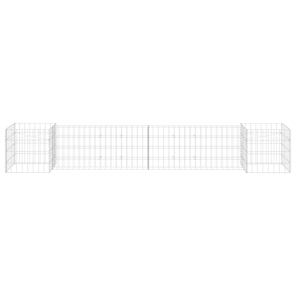 vidaXL H-Shaped Gabion Planter Steel Wire 260x40x40 cm