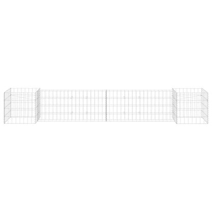 vidaXL H-Shaped Gabion Planter Steel Wire 260x40x40 cm