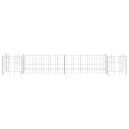 145658 vidaXL H-Shaped Gabion Planter Steel Wire 260x40x40 cm