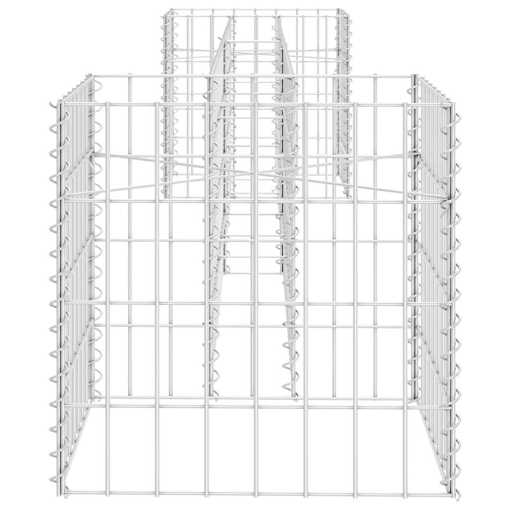 145658 vidaXL H-Shaped Gabion Planter Steel Wire 260x40x40 cm