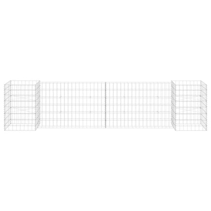 vidaXL H-Shaped Gabion Planter Steel Wire 260x40x60 cm