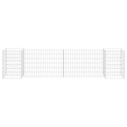 145659 vidaXL H-Shaped Gabion Planter Steel Wire 260x40x60 cm
