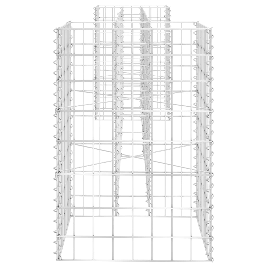 vidaXL H-Shaped Gabion Planter Steel Wire 260x40x60 cm