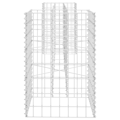 vidaXL H-Shaped Gabion Planter Steel Wire 260x40x60 cm