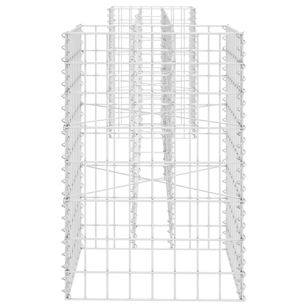 145659 vidaXL H-Shaped Gabion Planter Steel Wire 260x40x60 cm