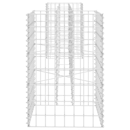 145659 vidaXL H-Shaped Gabion Planter Steel Wire 260x40x60 cm