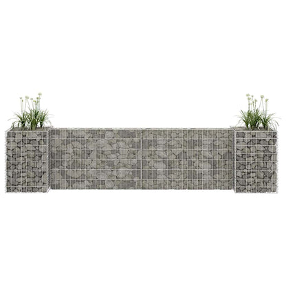 145659 vidaXL H-Shaped Gabion Planter Steel Wire 260x40x60 cm