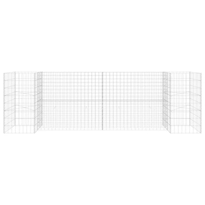 vidaXL H-Shaped Gabion Planter Steel Wire 260x40x80 cm