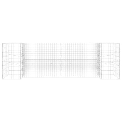 145660 vidaXL H-Shaped Gabion Planter Steel Wire 260x40x80 cm