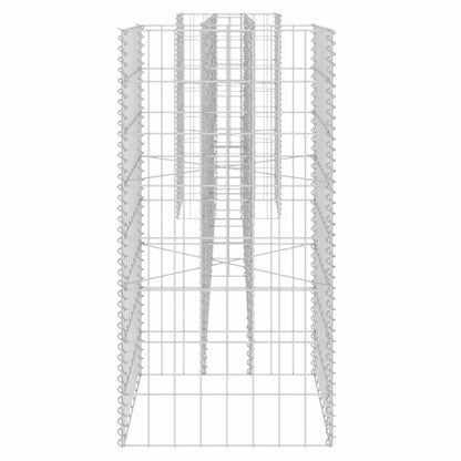 145660 vidaXL H-Shaped Gabion Planter Steel Wire 260x40x80 cm