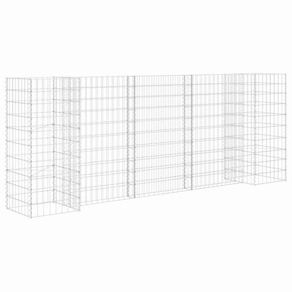 145661 vidaXL H-Shaped Gabion Planter Steel Wire 260x40x100 cm