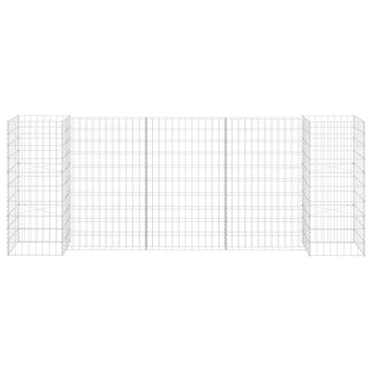 145661 vidaXL H-Shaped Gabion Planter Steel Wire 260x40x100 cm