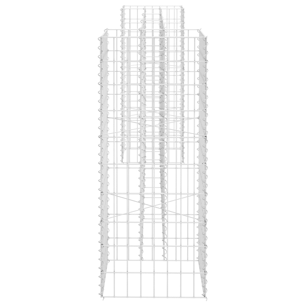 vidaXL H-Shaped Gabion Planter Steel Wire 260x40x100 cm