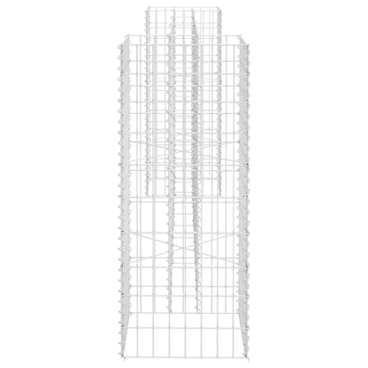 vidaXL H-Shaped Gabion Planter Steel Wire 260x40x100 cm