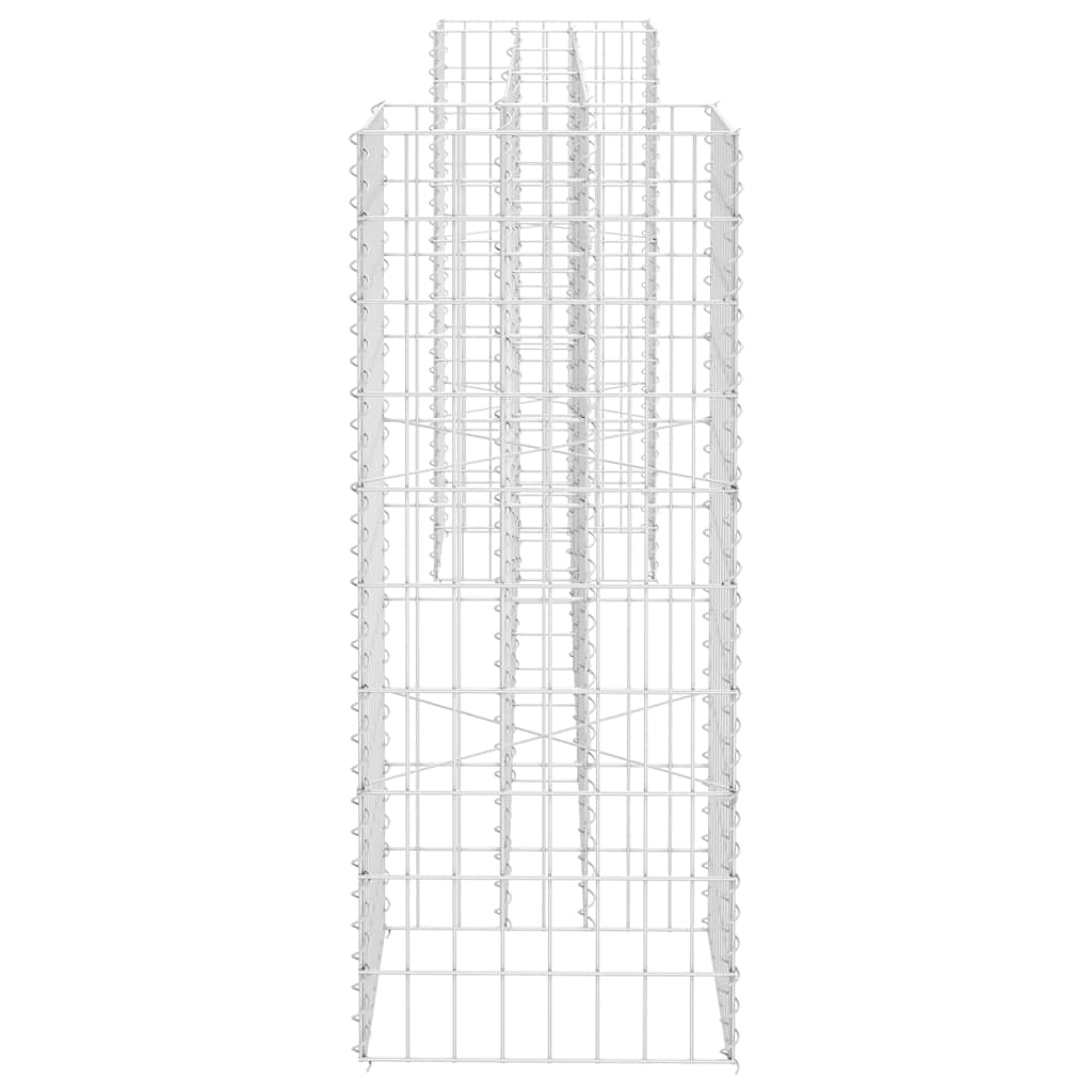 145661 vidaXL H-Shaped Gabion Planter Steel Wire 260x40x100 cm