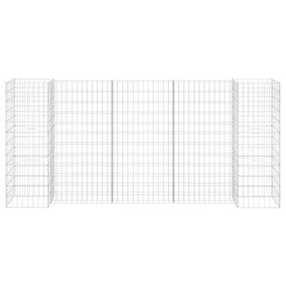 vidaXL H-Shaped Gabion Planter Steel Wire 260x40x120 cm
