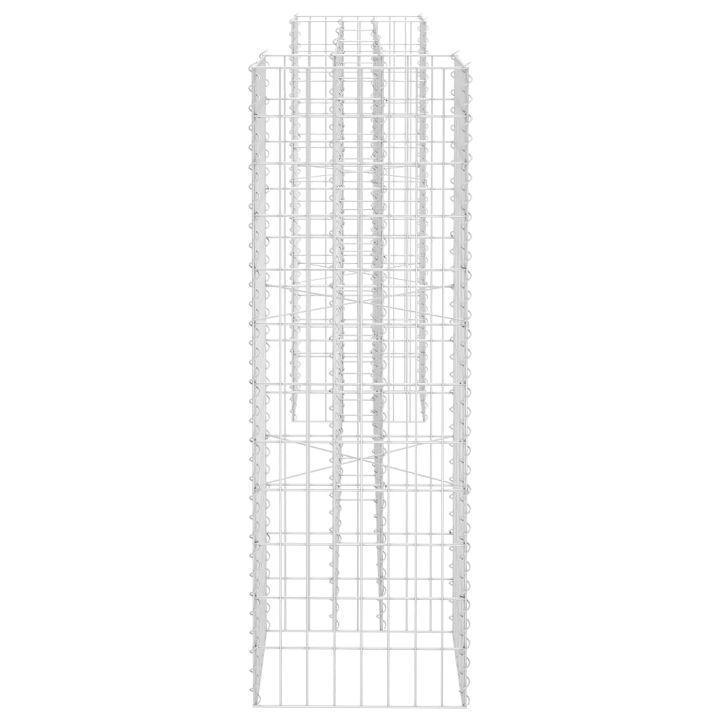 vidaXL H-Shaped Gabion Planter Steel Wire 260x40x120 cm